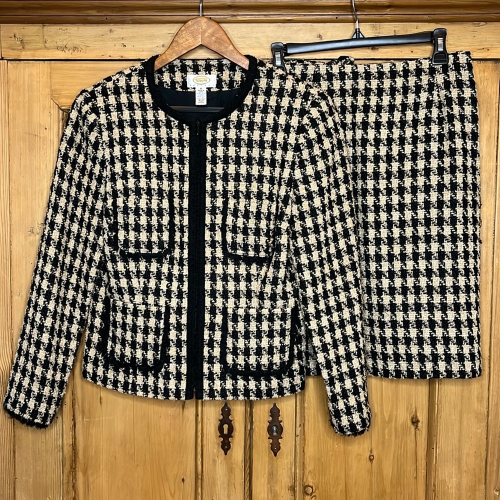 Fun Vintage Wool Blend Skirt Set